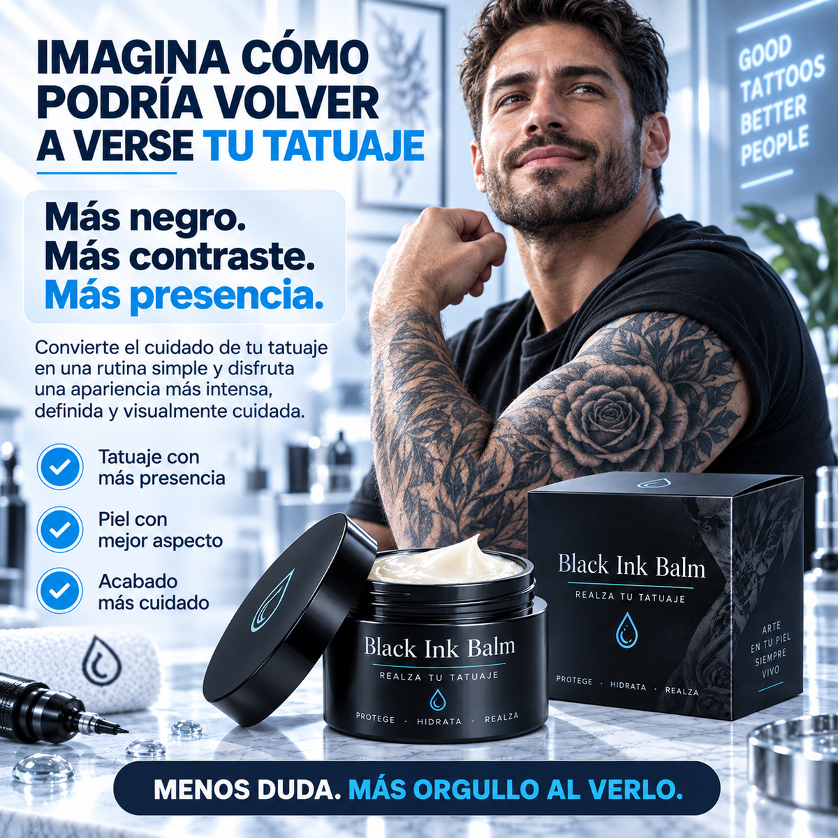 Haz que tu Tatuaje Vuelva a Verse Intenso con Black Ink Balm.