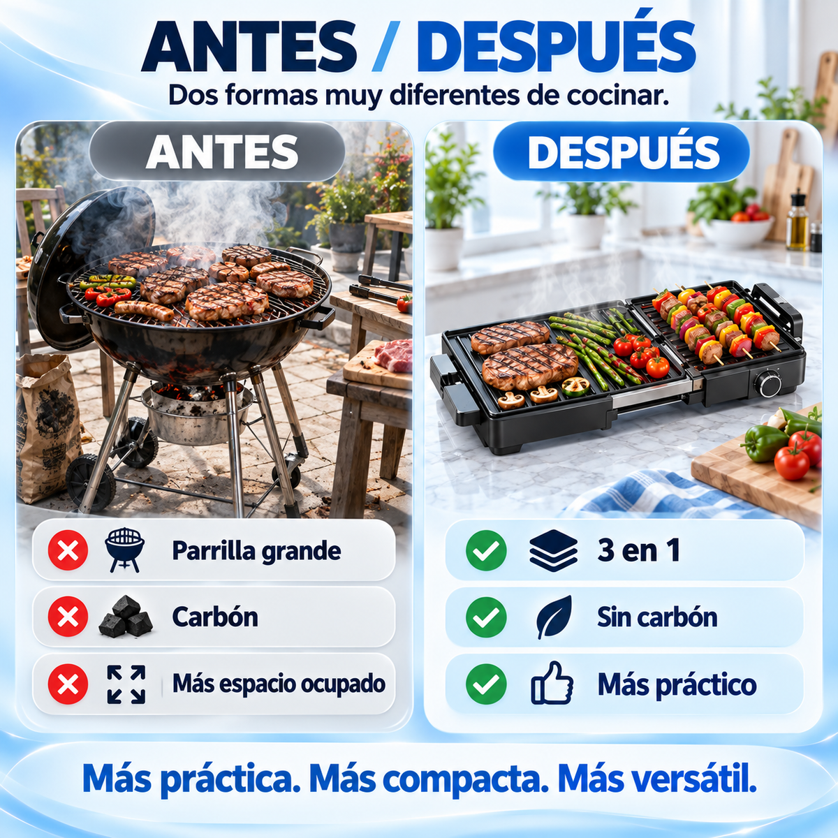 La Parrilla que se Expande cuando Cocinas y Desaparece Cuando Terminas.
