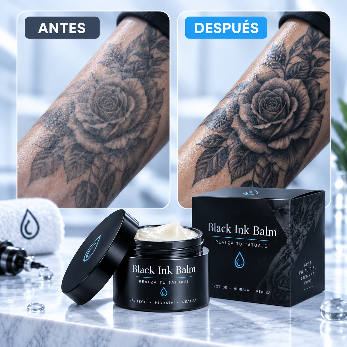 Haz que tu Tatuaje Vuelva a Verse Intenso con Black Ink Balm.