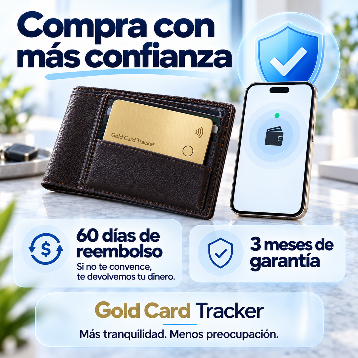 Protege lo que llevas contigo con Gold Card Tracker.