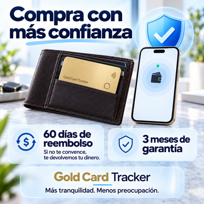 Protege lo que llevas contigo con Gold Card Tracker.