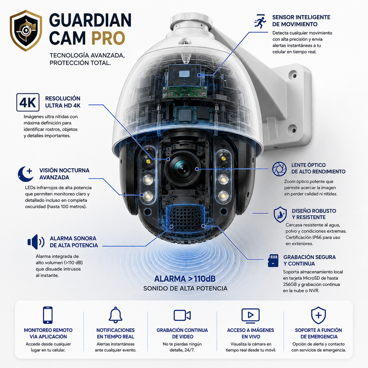 Cámara de Seguridad Guardian Cam Pro + Regalo