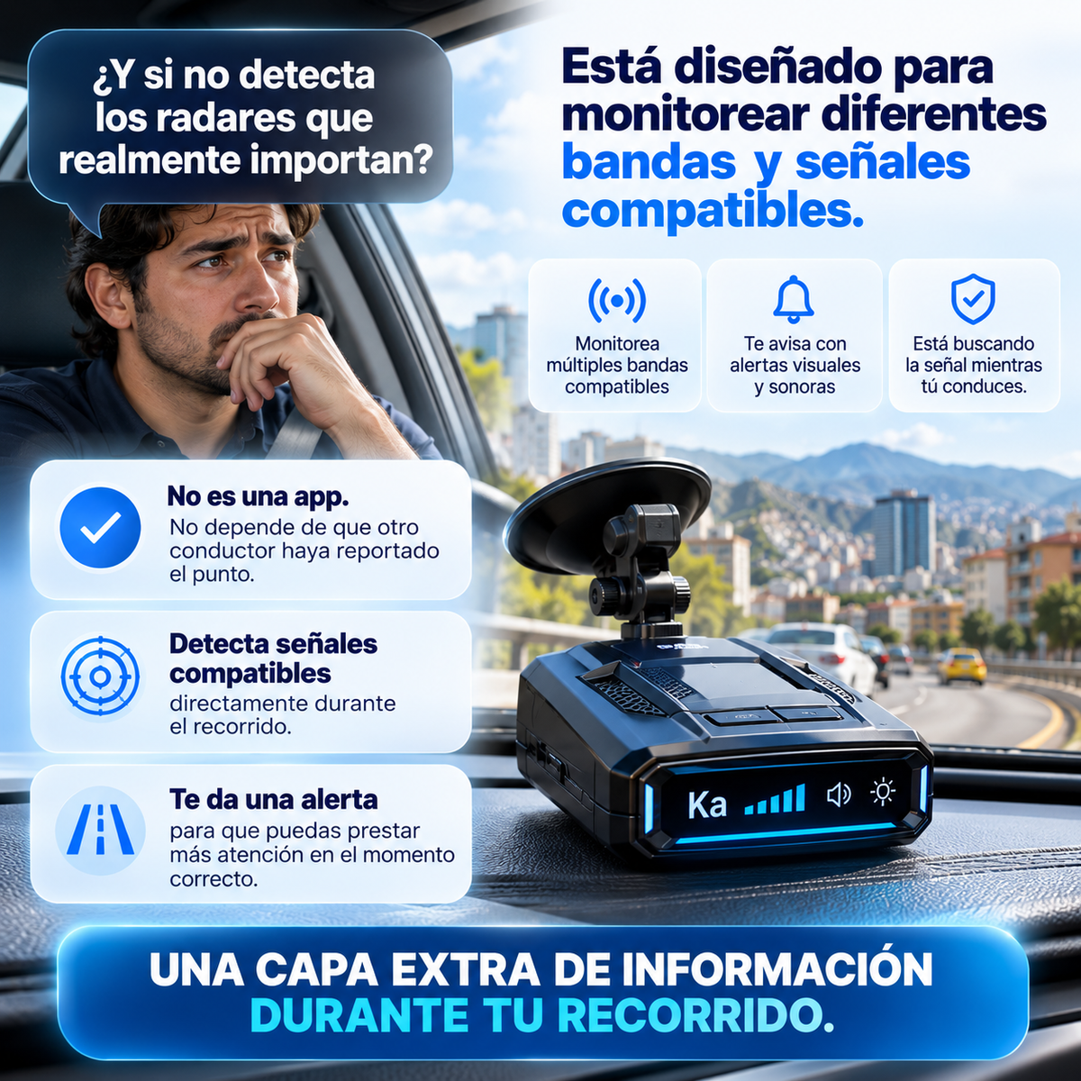 DETECTA EL RADAR ANTES DE QUE TE SORPRENDA.
